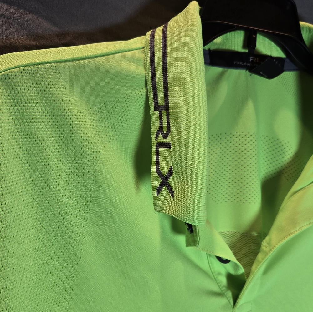 Men's Neon‎ Green Polo Shirt - Picture 3 of 5